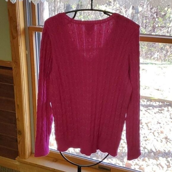 St.‎ John's Bay Knitted Pullover V-neck Long Sleeve Sz. XL Sweater - Picture 7 of 8